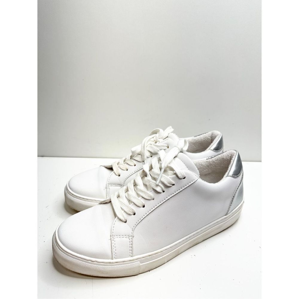 Steve Madden Shoes Womens Size 10 Ravia‎ Sneaker White and Silver Lace Up